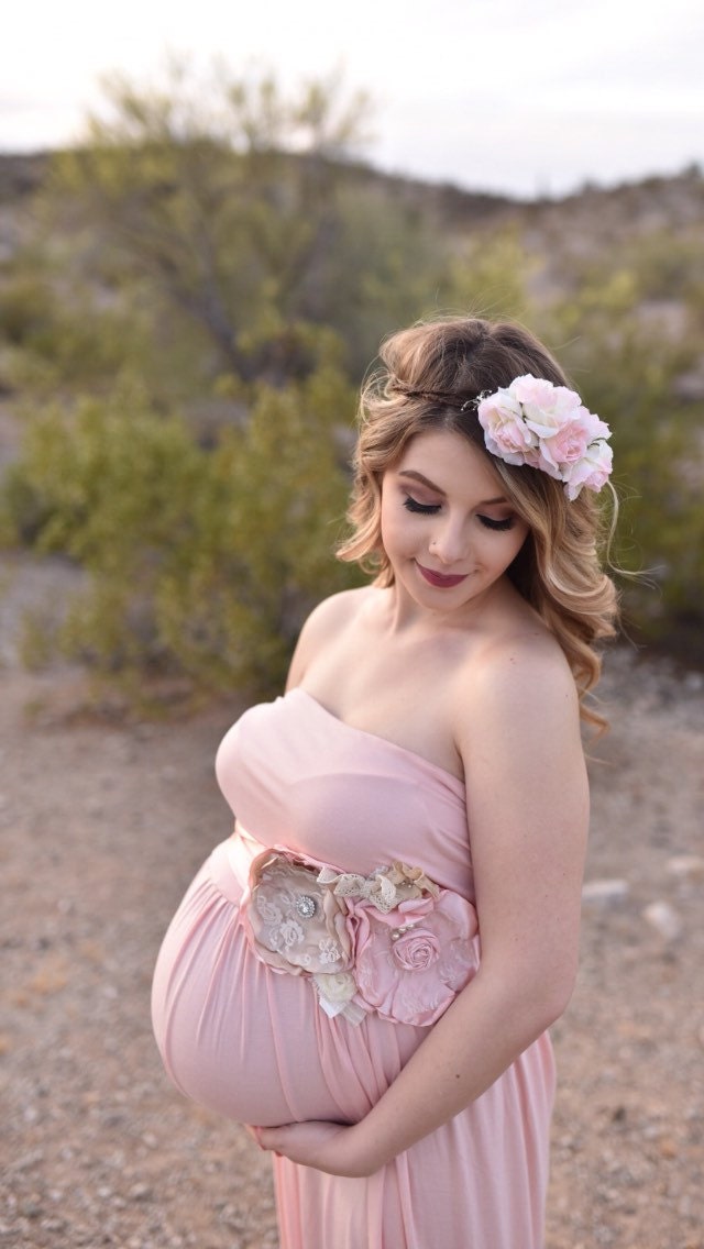 Maternity sash/pregnancy belly band by JazzyVintagecouture on Etsy