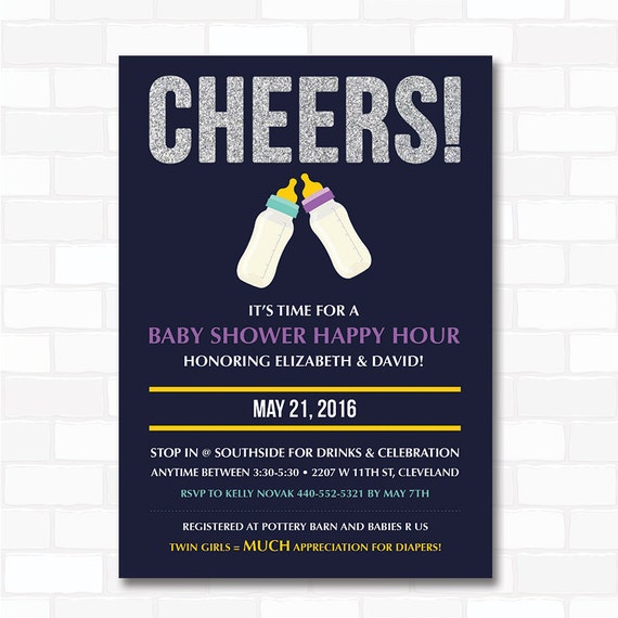 Cheers It's Time For A Baby Shower Happy Hour Baby