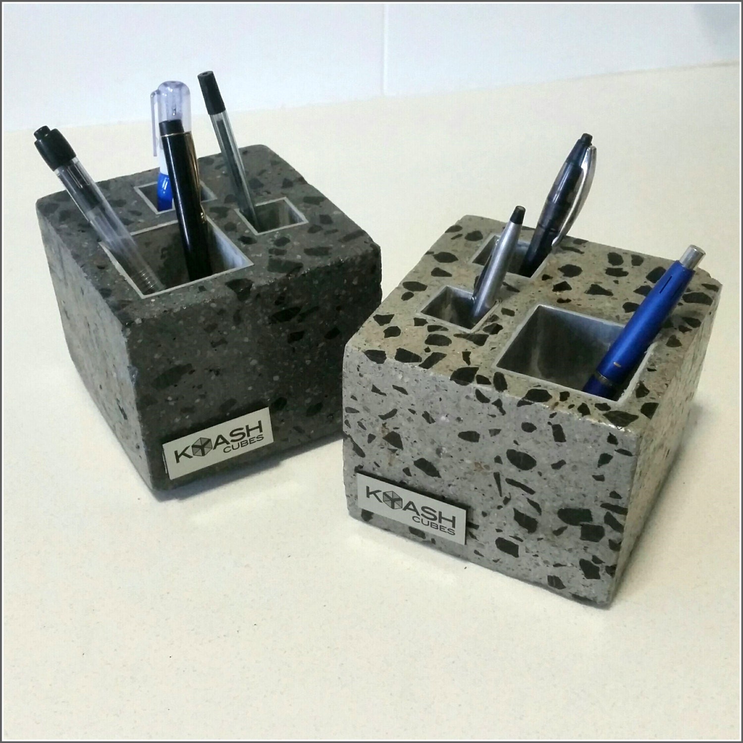 concrete pen holder