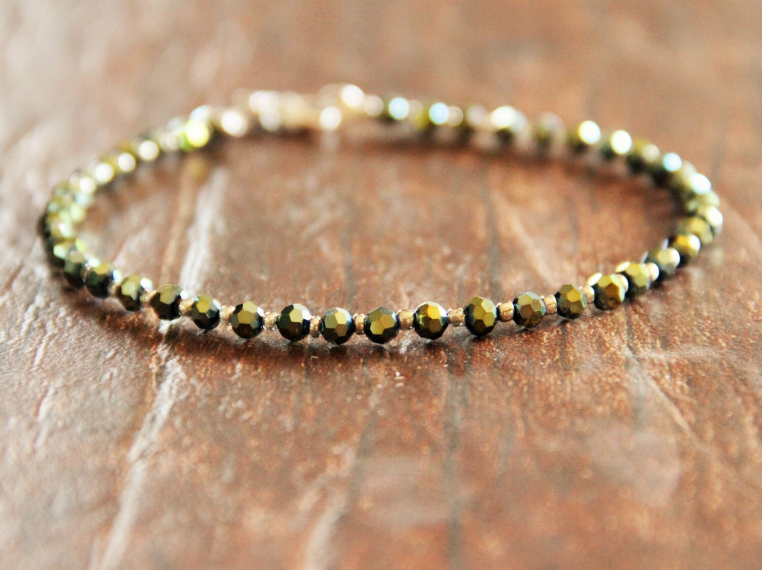 Anklet Beaded Anklet Beaded Anklets Green by BellaGemzDesigns