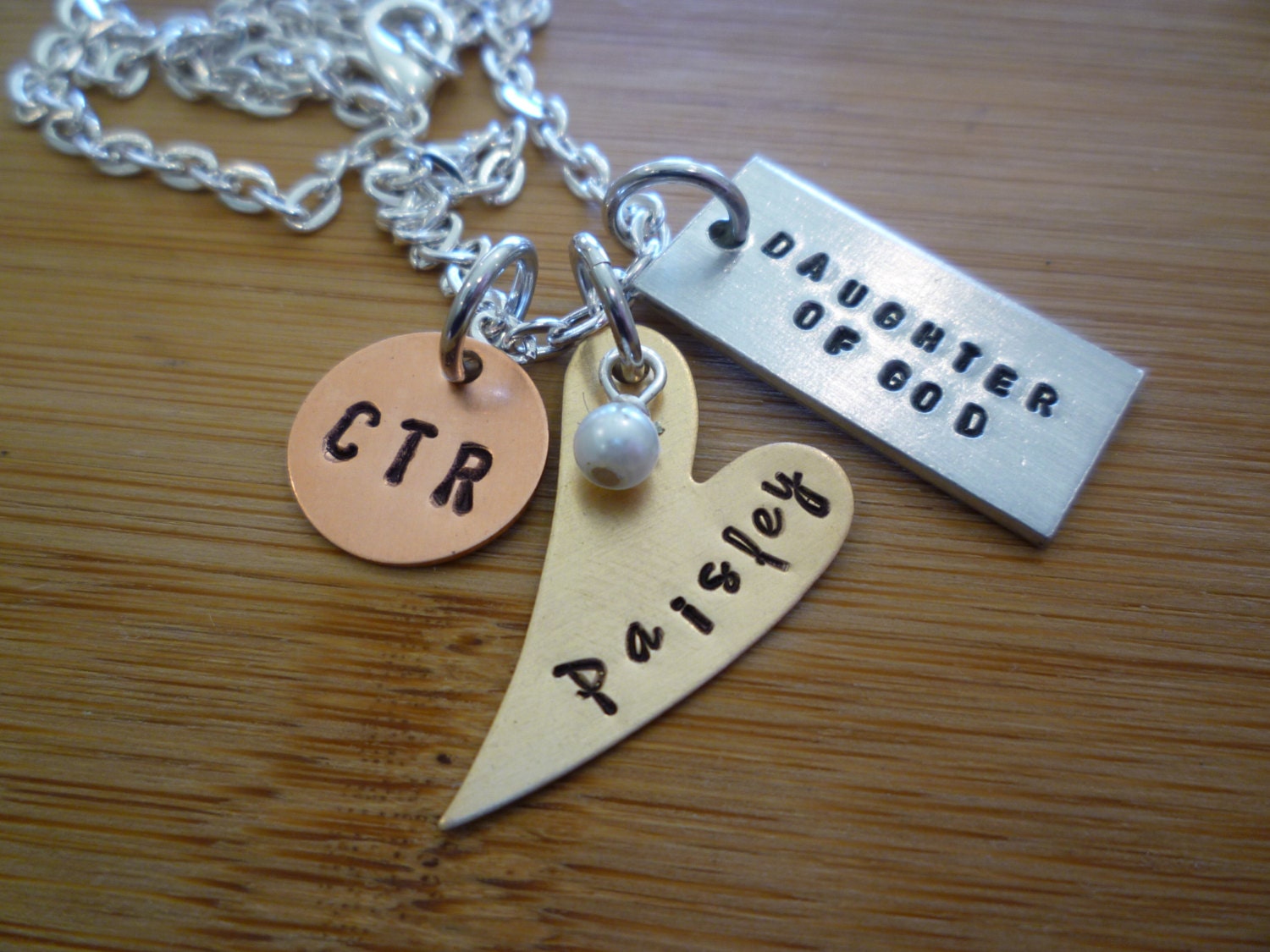 ctr DAUGHTER of GOD necklace with a small by aLizardwithaLadder