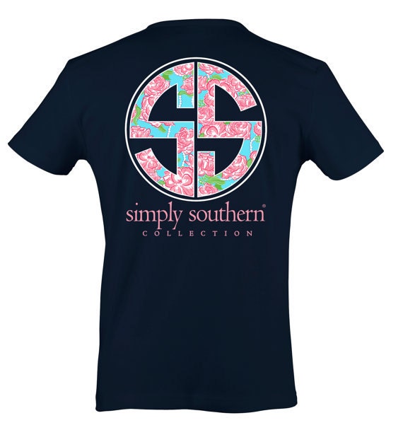 Simply Southern Rose Logo SS Navy Short Sleeve by ThePinkRock