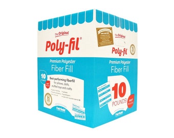 10 pound Box Premium Poly-fill Fairfield 10lb box bulk Poly-Fil Fiber Fill stuffing, bulk fiber filling, bulk poly fill, animal stuffing