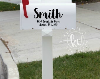 Name and Address Mailbox Decal-six styles