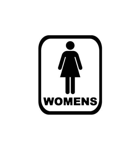 Womens Restroom Sign Di Cut Decal