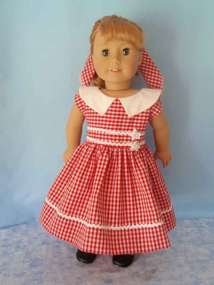 American Girl Doll Dress 1950s Maryellen 18 Inch by izzadorabelle