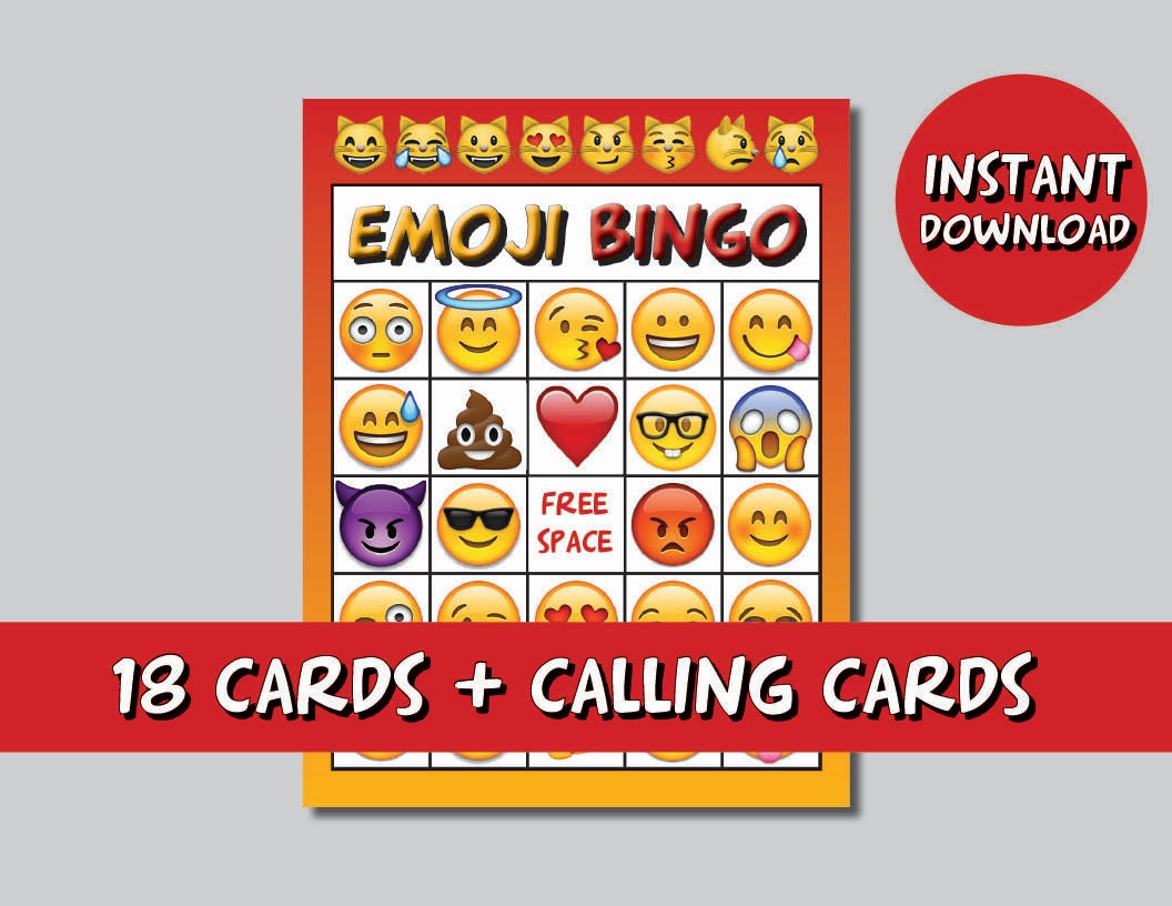 Free Printable Emoji Bingo Cards