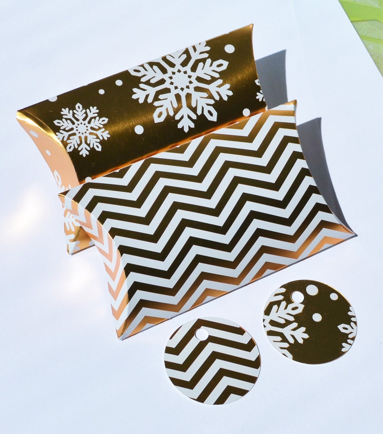 Gold Foil Pillow Box Gold Pillow Box Foil Pillow Box