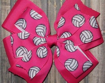 Items similar to adorable volleyball hair clips on Etsy