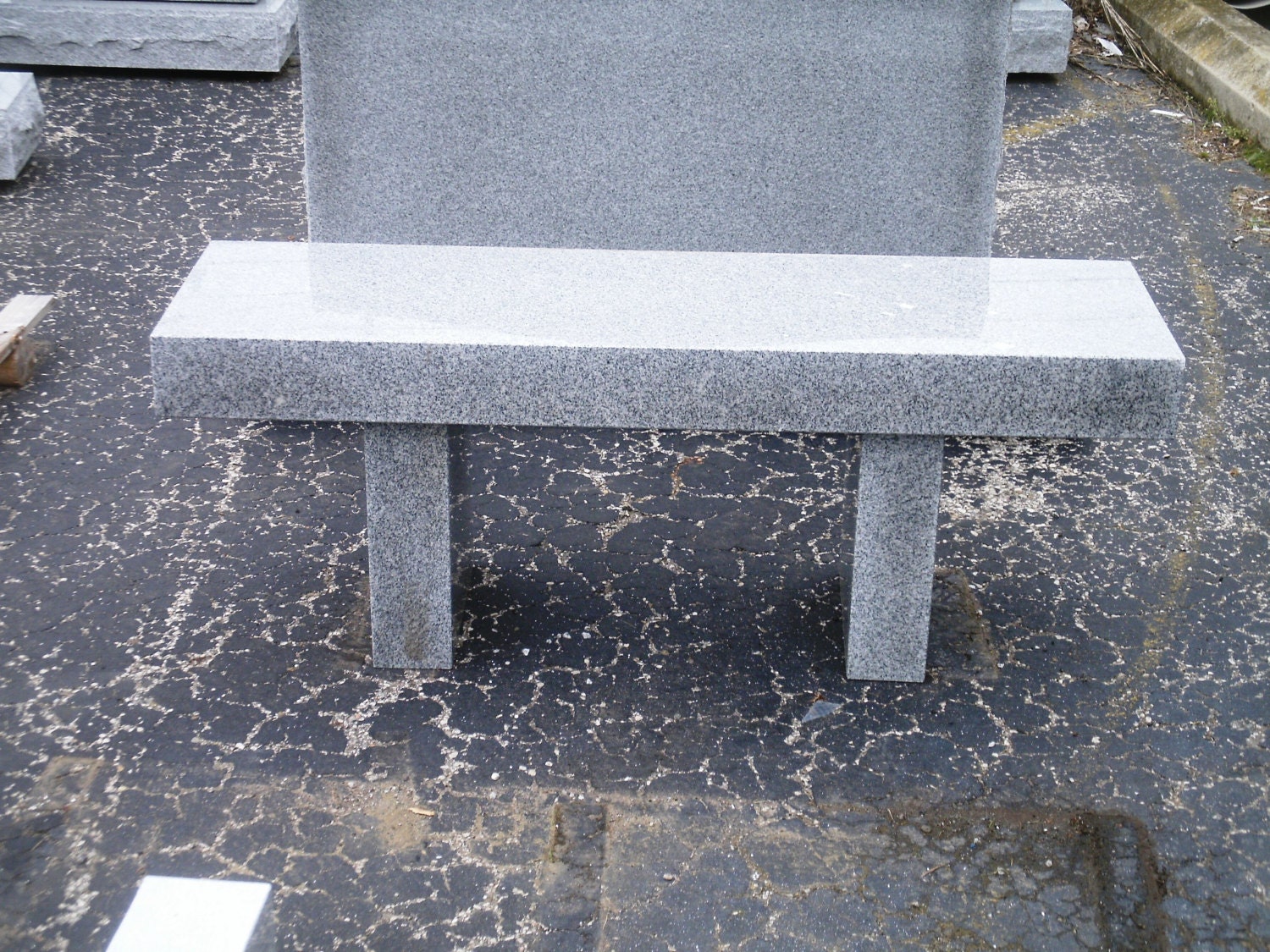 Granite memorial bench available to be personalized.