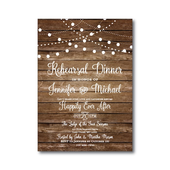 Rustic Rehearsal Dinner Invitations 9