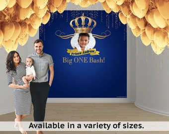 Royal Prince Photo Personalized Backdrop - Birthday Photo Backdrop- 1st Birthday Photo Backdrop - Little Prince Backdrop - Custom Backdrop