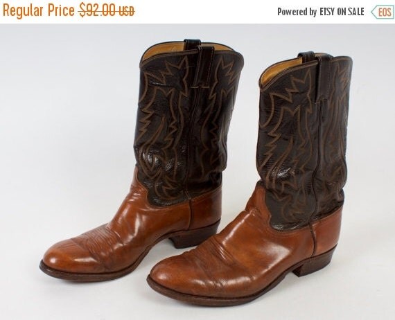 ON SALE VIntage Justin Boots of Texas / Cowboy by AncientGoodies