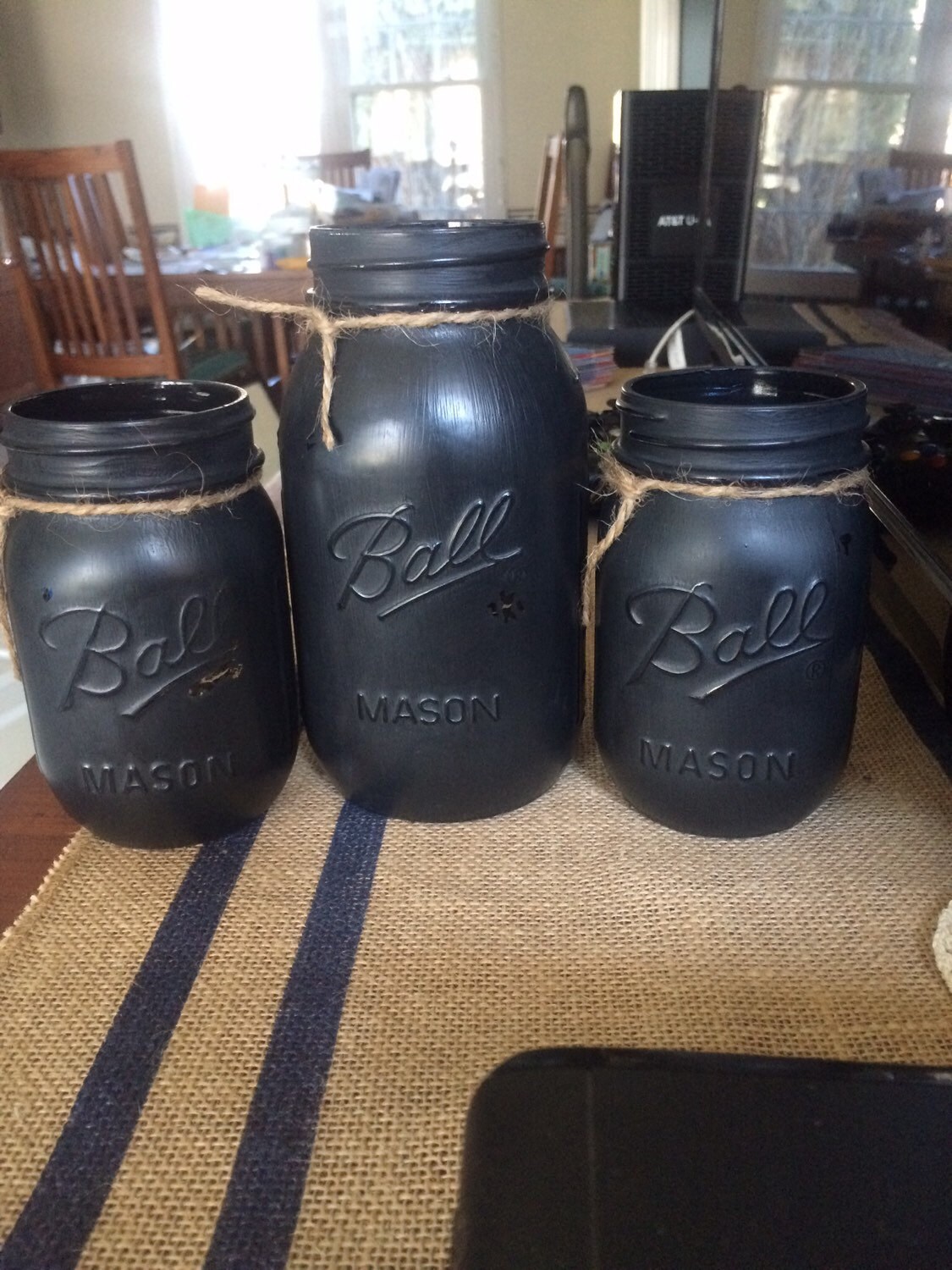 Black Painted Mason Jars. Perfect for a 40 5060th etc.