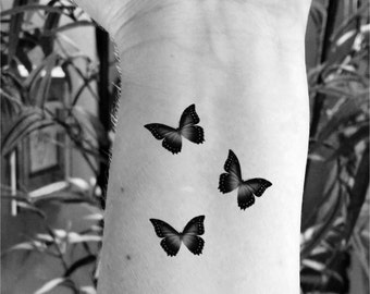 Temporary tattoo butterfly tattoo set of 6 fake tattoo butterfly tattoos small tattoo tiny tattoos