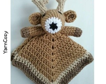 Baby Deer Blanket, Baby Deer Lovey, Baby Toys Handmade, Woodland Baby Shower, Forest Baby Shower, Plush Deer, New Baby Gift, Crochet Lovey