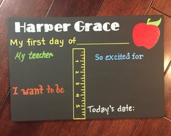 First Day of School Chalkboard, First Day of School Sign, Reusable Chalkboard School Sign, First Day of Kindergarten