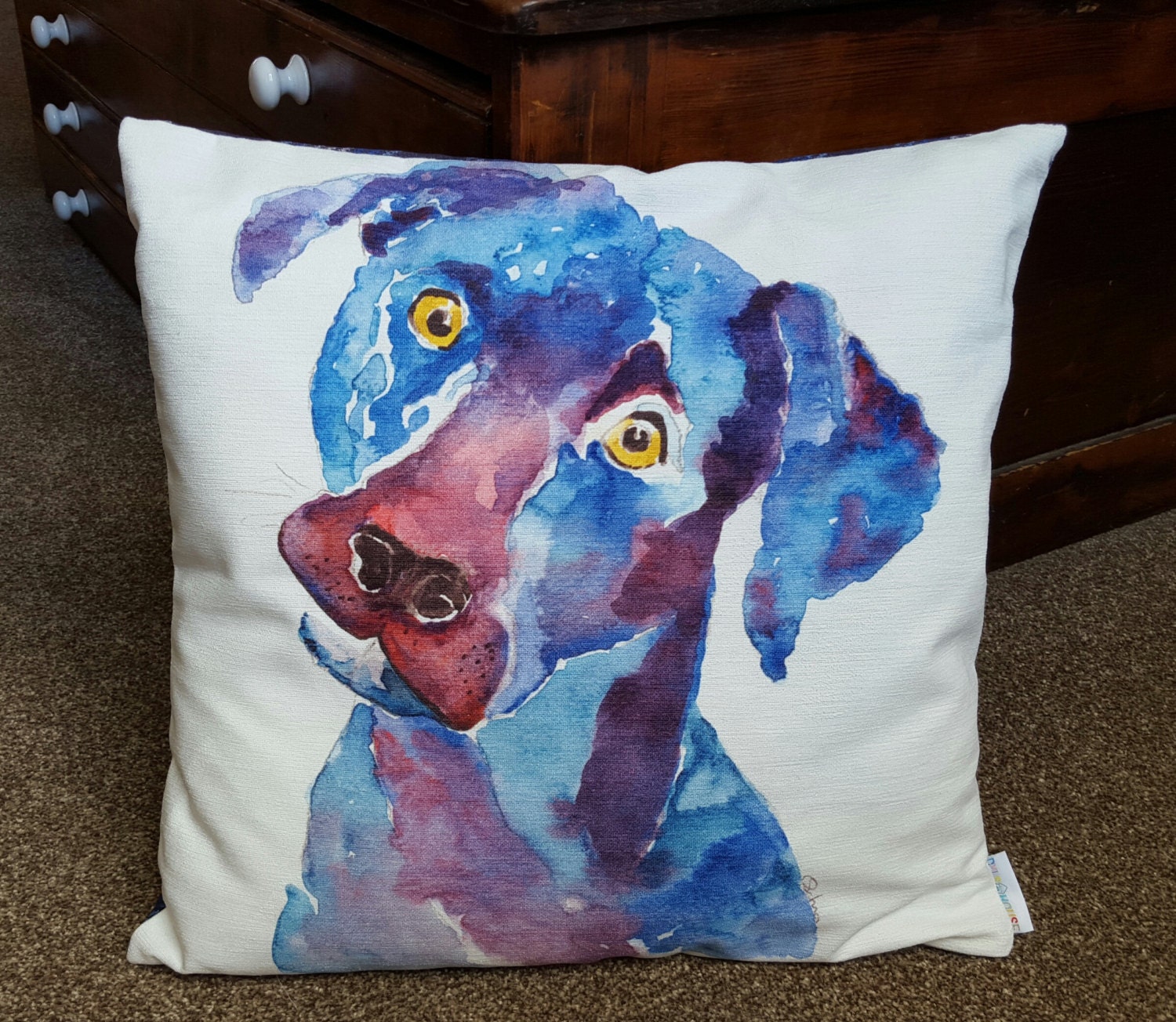 Dog pillow. Dog cushion stuffed pillow. Dog lovers by dylshouse