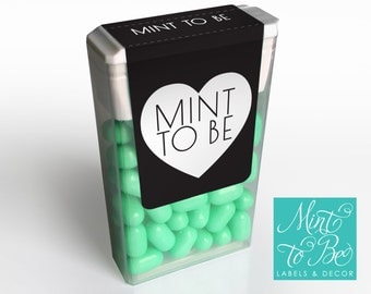 Mint Wedding or Engagement Party Favor, Professionally printed Mint to BeLabels for Tic Tacs Wedding or Engagement Favors, Easy to apply
