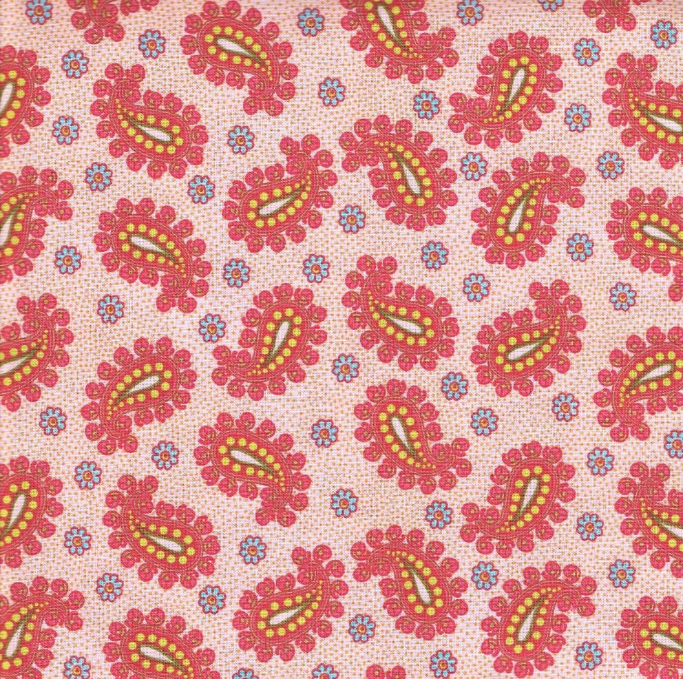 Pink Paisley Fabric Light Pink Fabric Fabric by the Yard