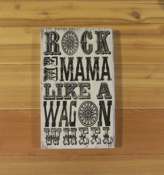 Rock Me Mama Handmade Vintage Style Wooden by BrassMonkeyBrewtique