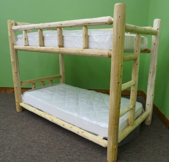 Handcrafted Log Bunk Bed Twin by MidwestLogFurniture on Etsy