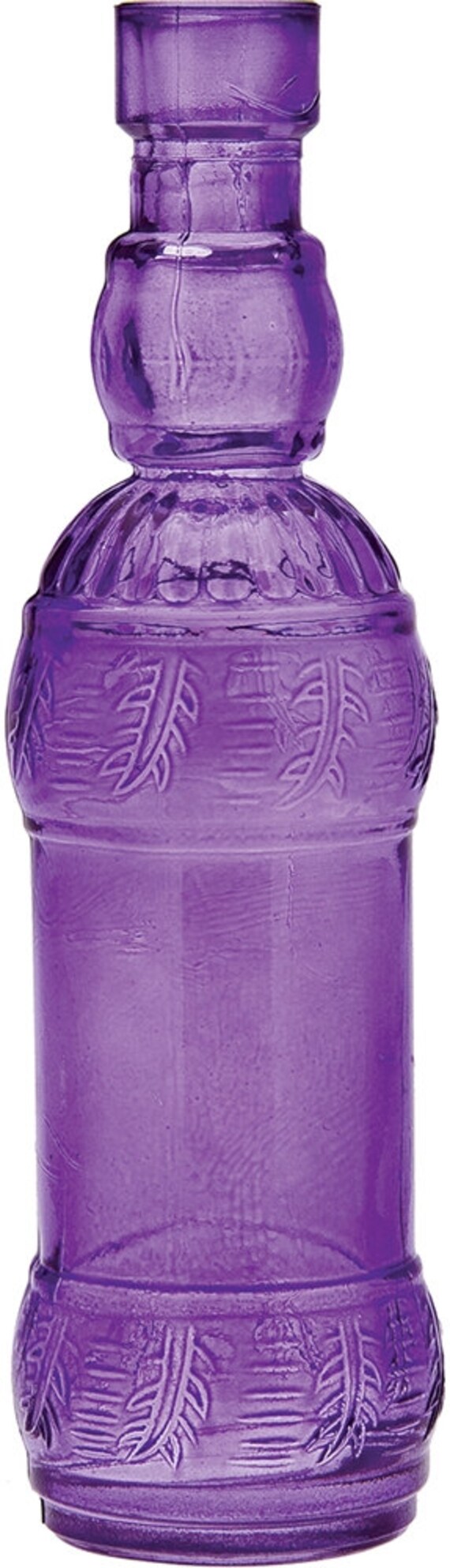 Small Purple Vintage Glass Bottle Ms. B Design Bud by TaaraBazaar