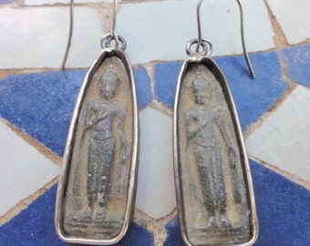 Earrings made from Buddha Figures