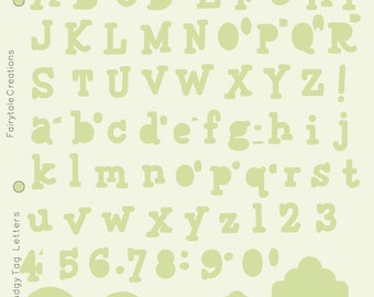 Template Stencil Lettering Guide Letters, Alphabet; Adult Coloring Books, Bible Journaling, Planer Greeting Cards, Scrapbooking; Pudgy Tag