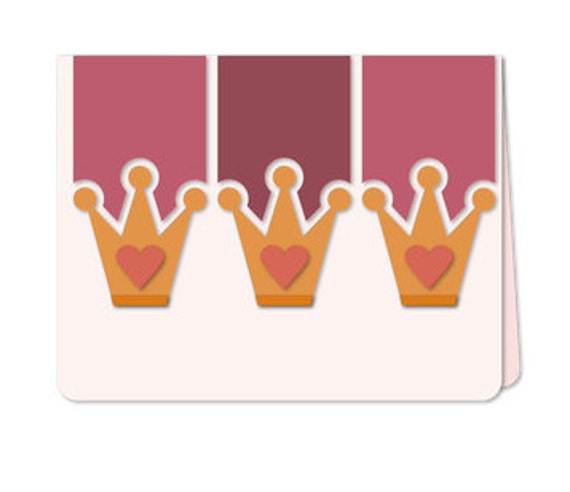Luxury 40 Blank Queen Of Hearts Card
