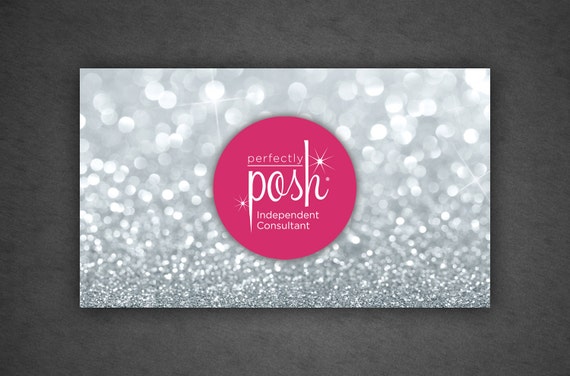 Printed Perfectly Posh Business Card Full Color By CrystalCoatney