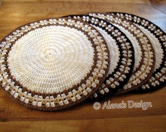 Crochet Placemat Pattern 166 DIY Placemat Crochet Pattern Intricate Banded Placemat Crochet Patterns Round Placemat Home Decor Patterns