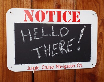 Disney Inspired Jungle Cruise Chalk Board Sign.