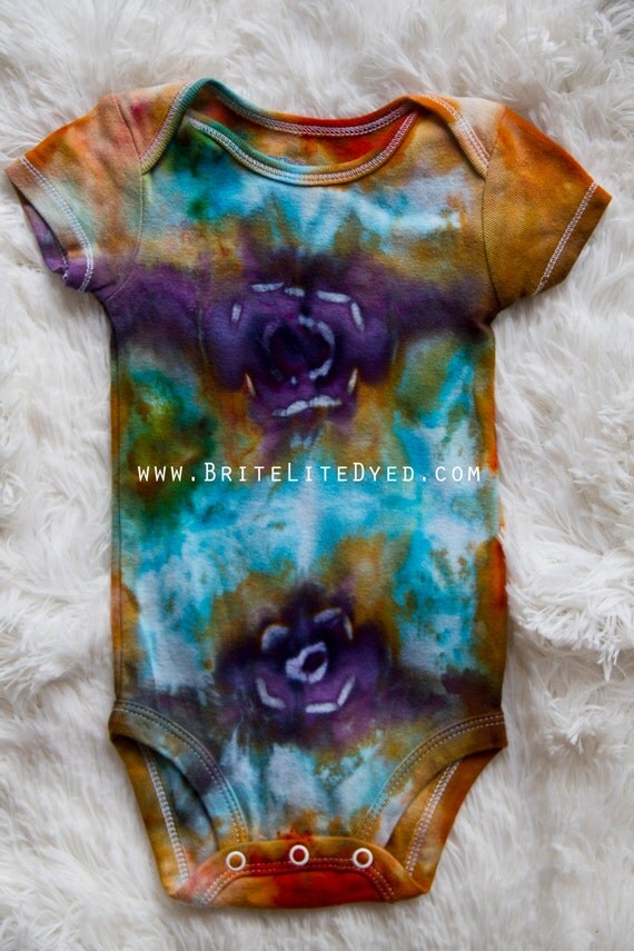 Tie Dye Children's Onesie 6 MONTHS Baby Clothing by BriteLiteDyed