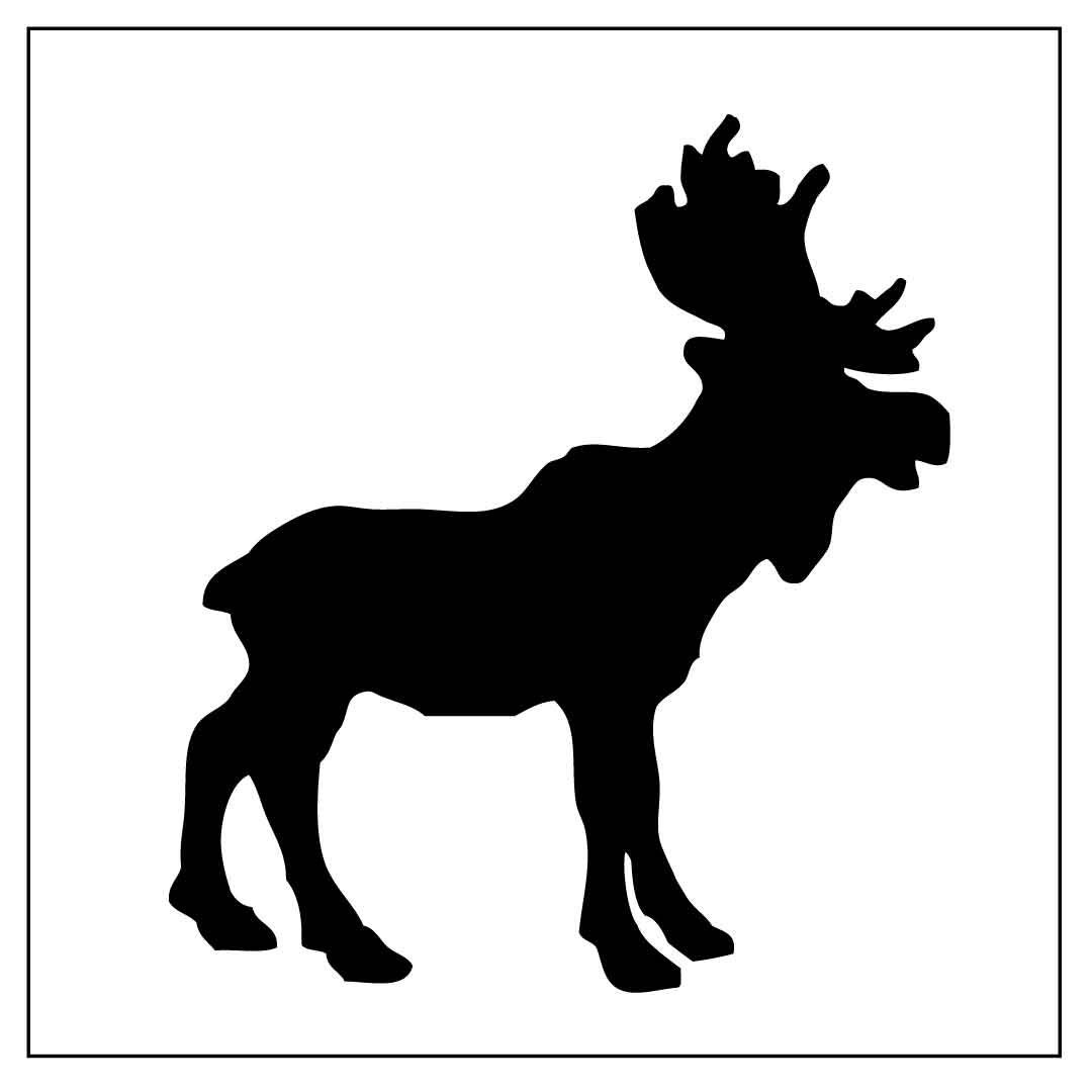 Moose on Reusable Laser-Cut Stencil by PearlDesignStudio on Etsy