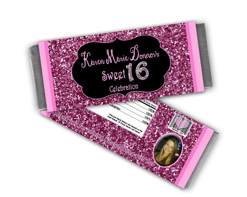 Pink Sweet 16 Birthday Party Favors Personalized Sweet 16