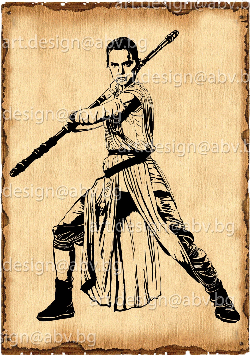 Vector STAR WARS Rey ai eps pdf svg dxf png jpg