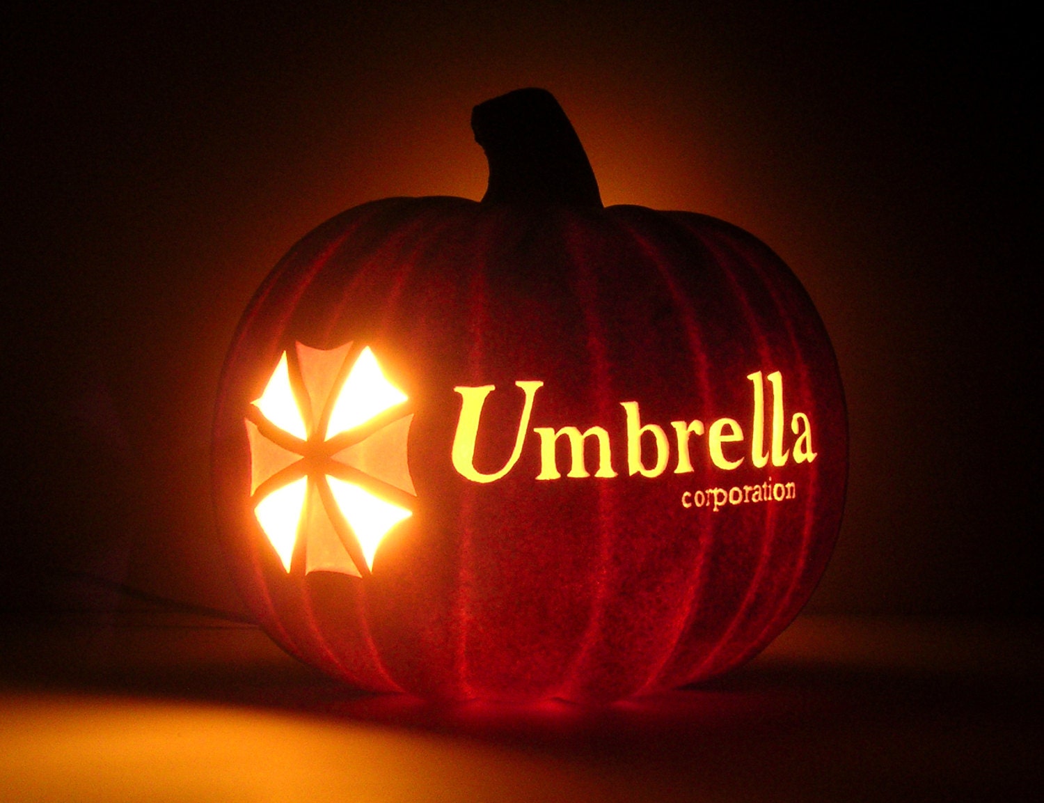 Umbrella Corporation - RESIDENT EVIL (Hand-Carved Foam Halloween Pumpkin  8) | eBay