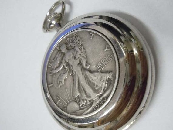 walking liberty silver coin watch