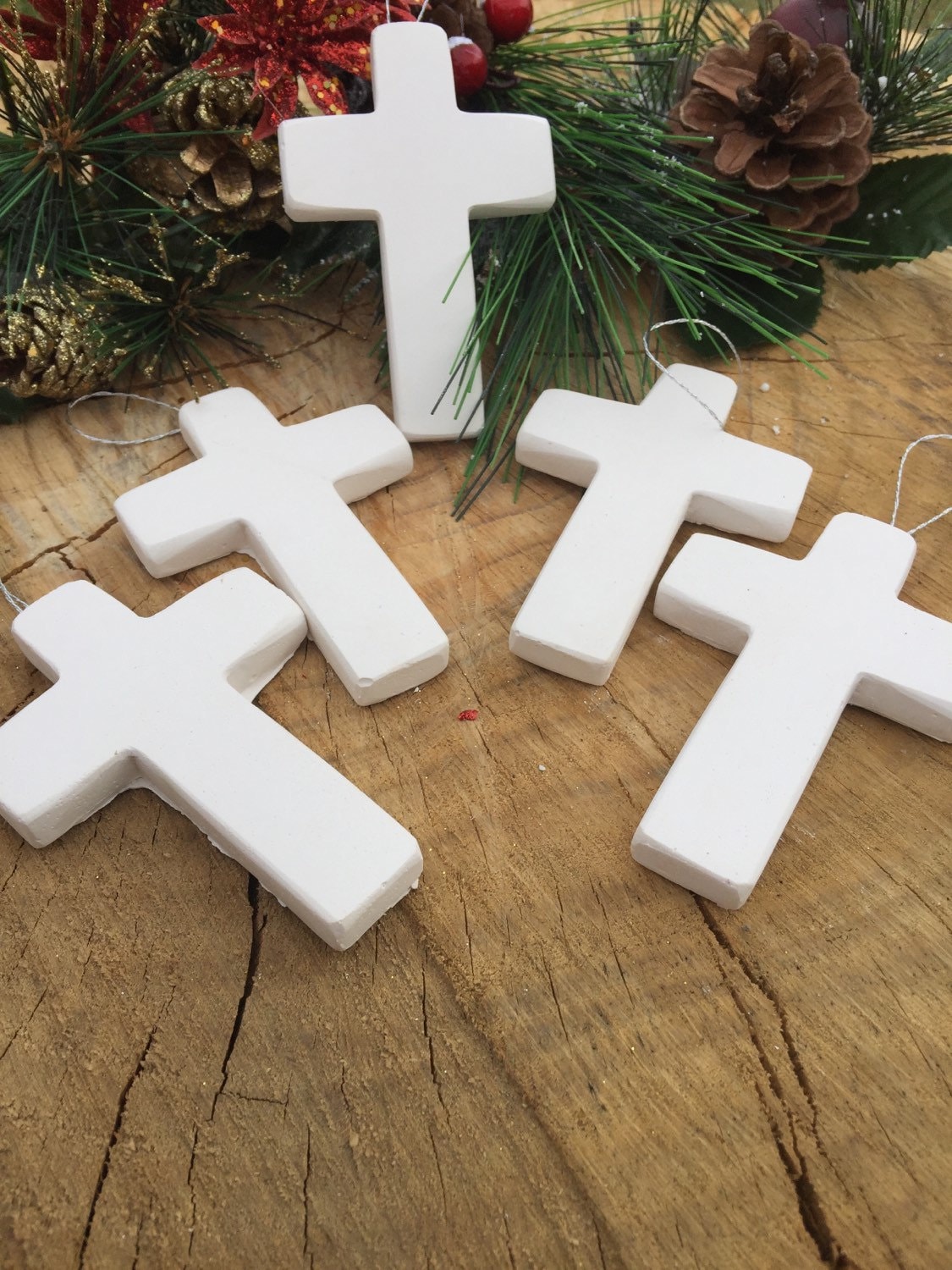 DIY Bulk 25 Small Paintable Cross Ornament Art and Craft Supply ...