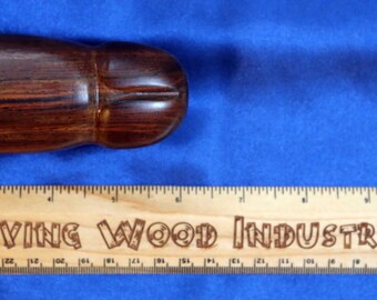 Handmade Handcarved Cocobolo Exotic Wood Dildo - Coco Vein