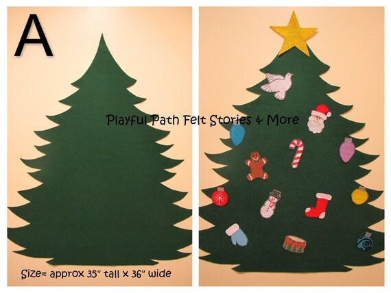 large felt christmas tree ornaments set by playfulpathfelts large felt christmas tree ornaments set by playfulpathfelts