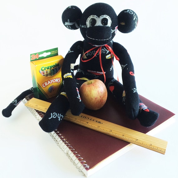 Teach Sock Monkey Teacher Appreciation Gift Teacher Gift