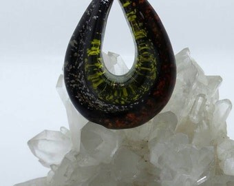 Murano Glass Millefiori Charm Pendant.