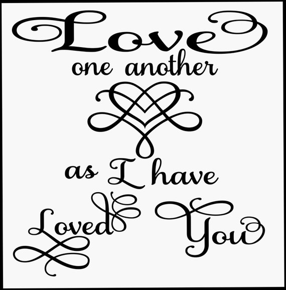Download Items similar to Love One Another svg file on Etsy