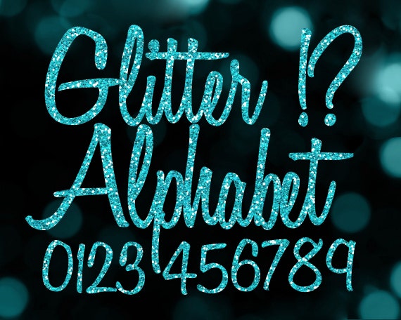 blue glitter alphabet clipart digital glitter alphabet clip