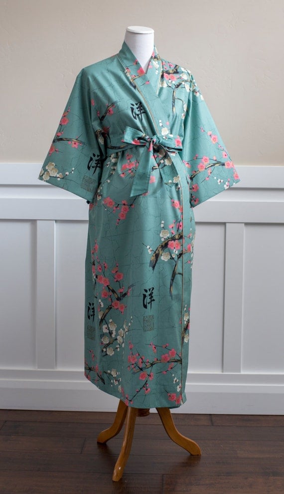 Items similar to Maternity Robe. Long Maternity Plus Size Kimono robe