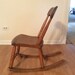 Antique sewing nursing rocker low armless wooden Victorian