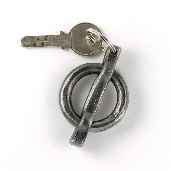 Blacksmith made design keychain hand iron keychain