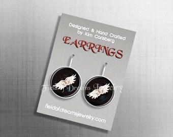 GUARDIAN ANGEL EARRINGS Angel Wing Earrings Angel Jewelry Angel Gift Spiritual Earrings Religious Earrings Angel Wings Jewelry Feathers Gift